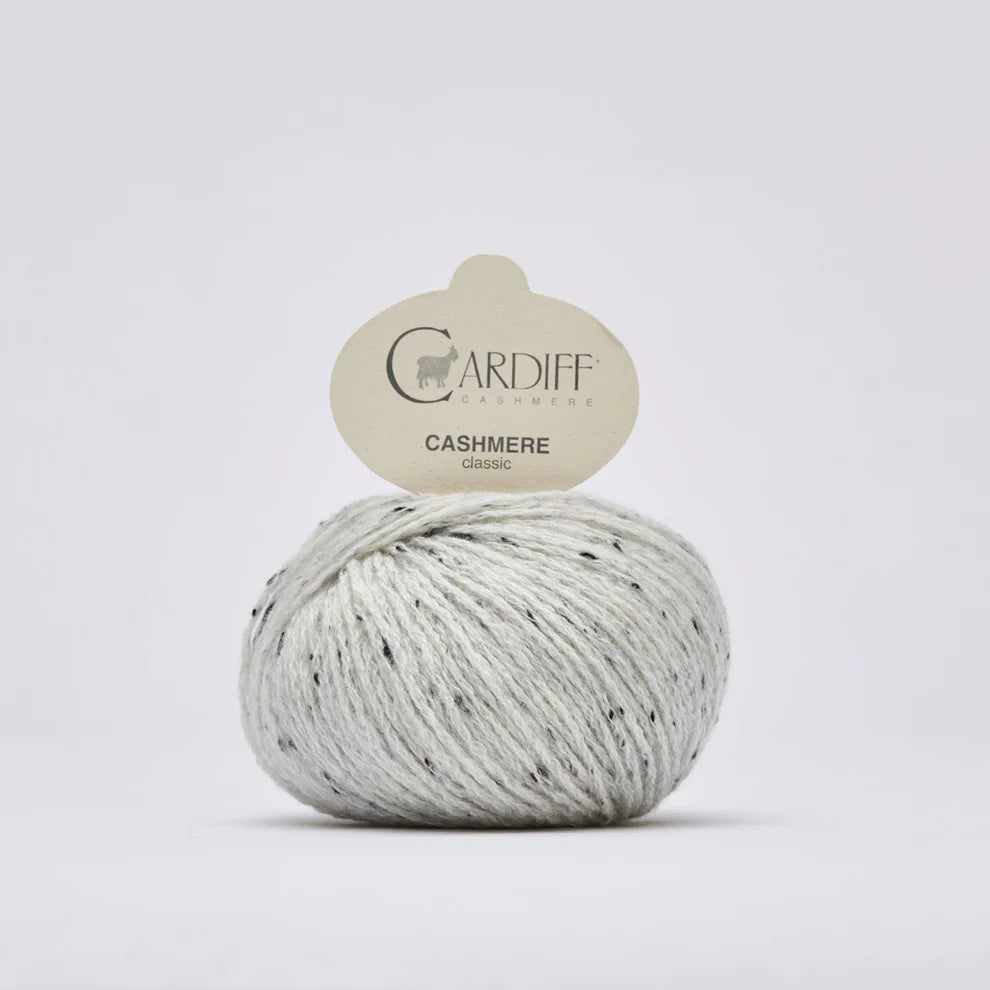 Hilo Cardiff Classic Cashmere 100% Cachemira – 25 g / 112 m, Agujas 3,5–4,5 mm