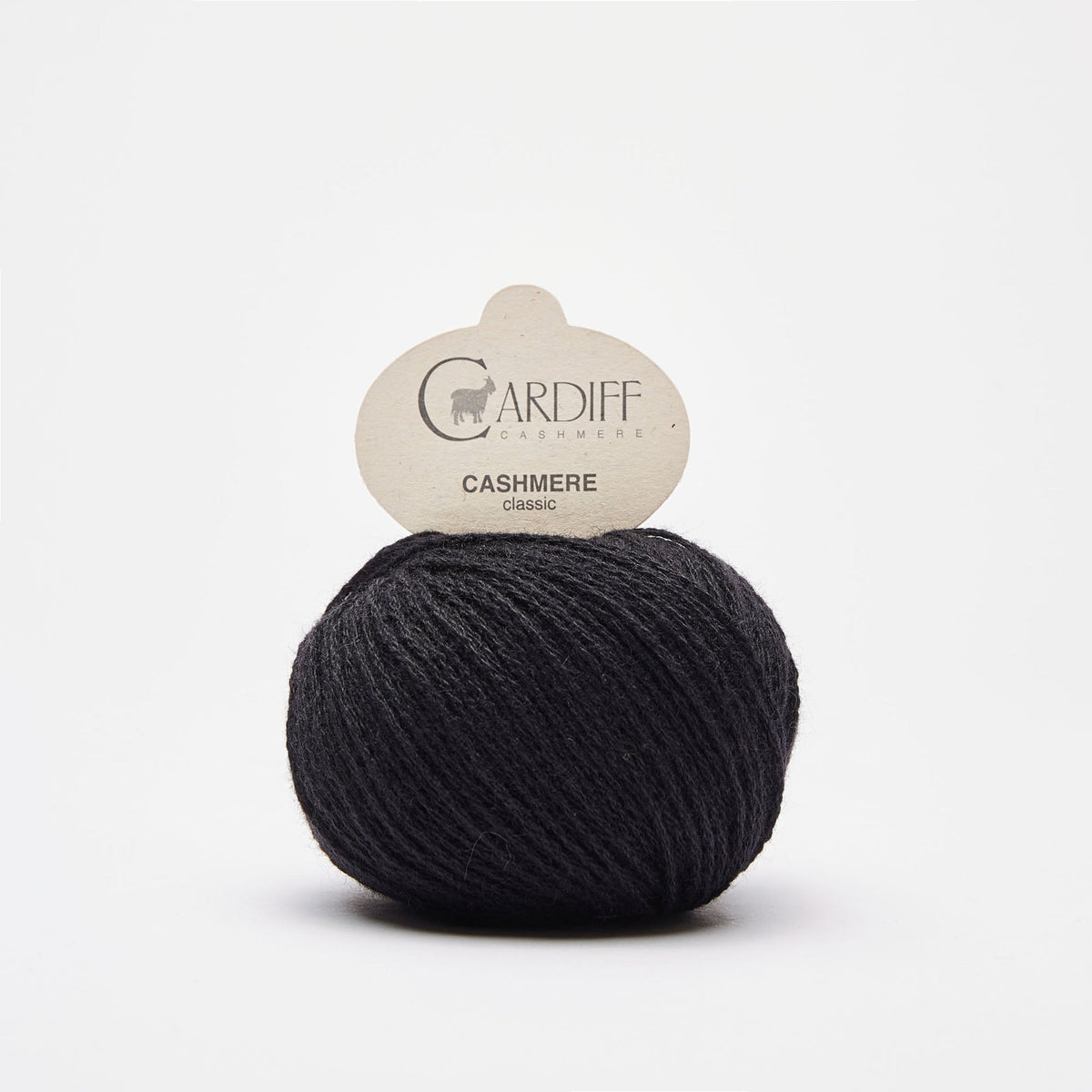 Cardiff Classic Cashmere 516 Nero, ovillo de lana 100% cachemira italiana