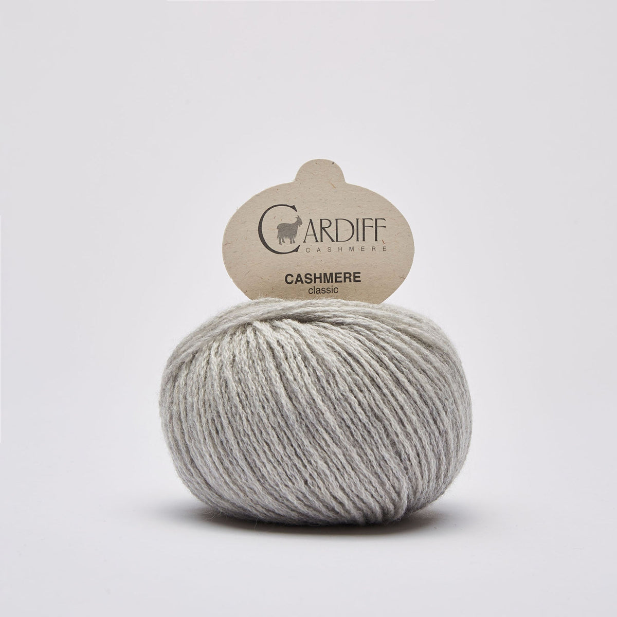 Cardiff Classic Cashmere 518 Piombo, ovillo de lana 100% cachemira italiana