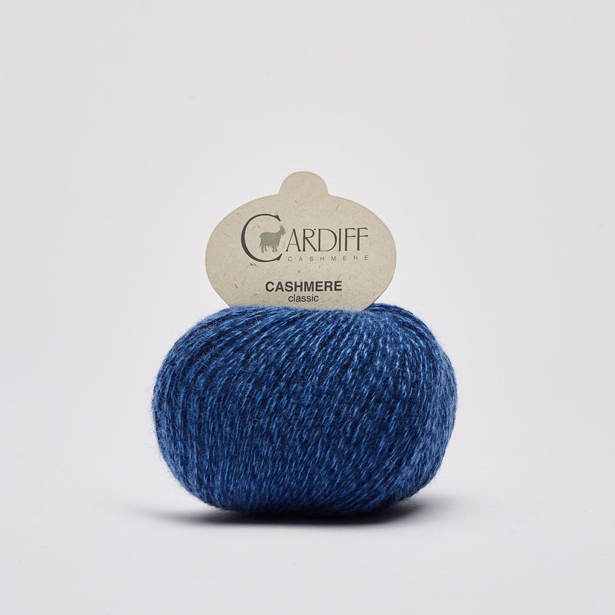 Cardiff Classic Cashmere 557 Blu Notte, ovillo de lana 100% cachemira italiana