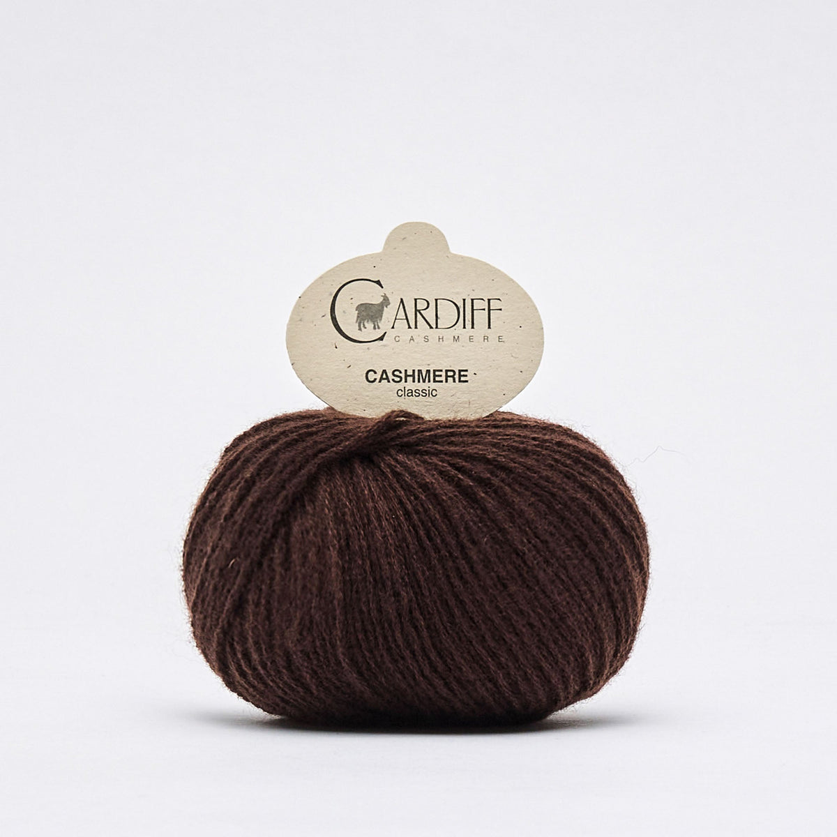 Cardiff Classic Cashmere 643 Cacao, ovillo de lana 100% cachemira italiana