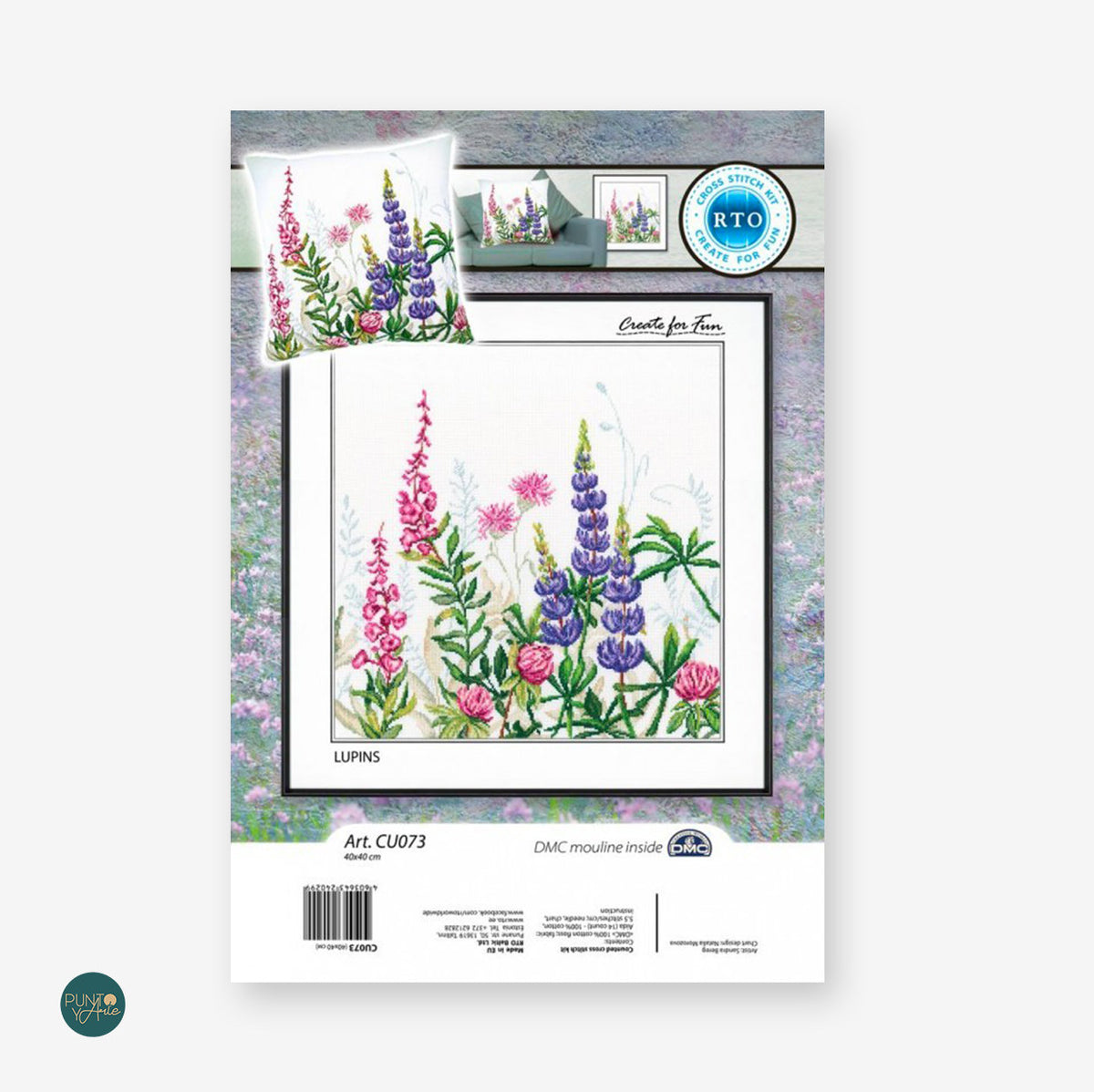 Kit de Punto de Cruz RTO Lupins – CU073 - imagen 2