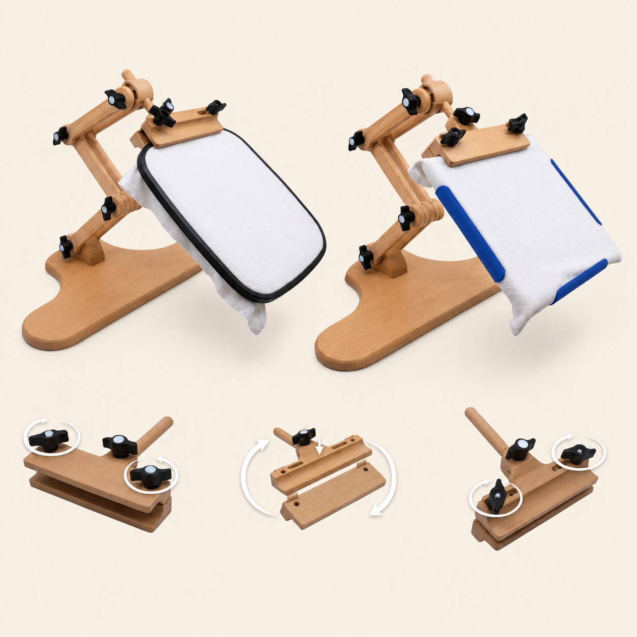 Soporte ajustable Nurge 190-24 para bordado con 4 articulaciones y pinza universal