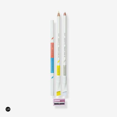Clover 418 Chacopel Fine Pencil Set : Marquez avec précision sur les tissus clairs et foncés
