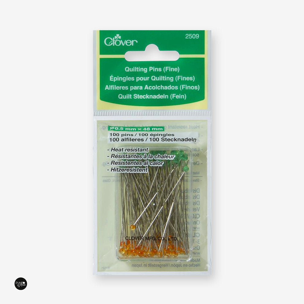 Clover 2509 Fine Quilting Pins - Precision and Strength for Your Sewing Projects