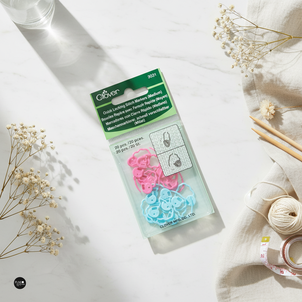 Imperdibles Marcadores de Punto con Ciere Rapido Medianos de Clover 3031