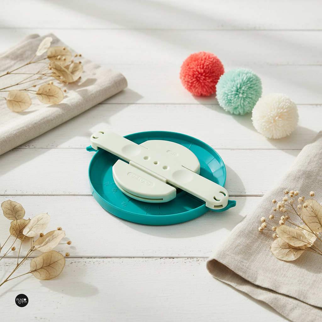 Máquina para hacer pompones extragrandes de lana de Clover 3128