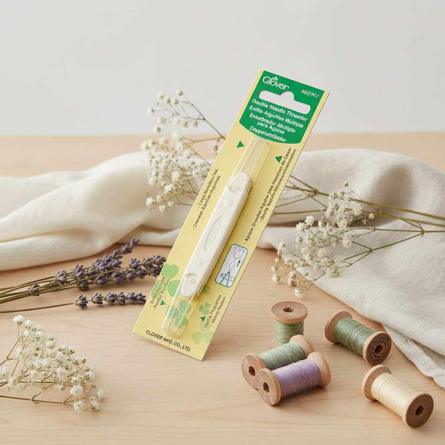 Enhebrador doble para agujas de Clover 462/NV | Enhebrado fácil y rápido