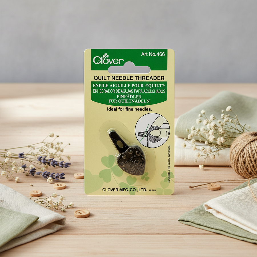 Enhebrador de agujas para acolchados de Clover 466 | Facilita el enhebrado con estilo vintage