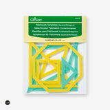 Clover 494/S geometric templates for appliqués and patchwork
