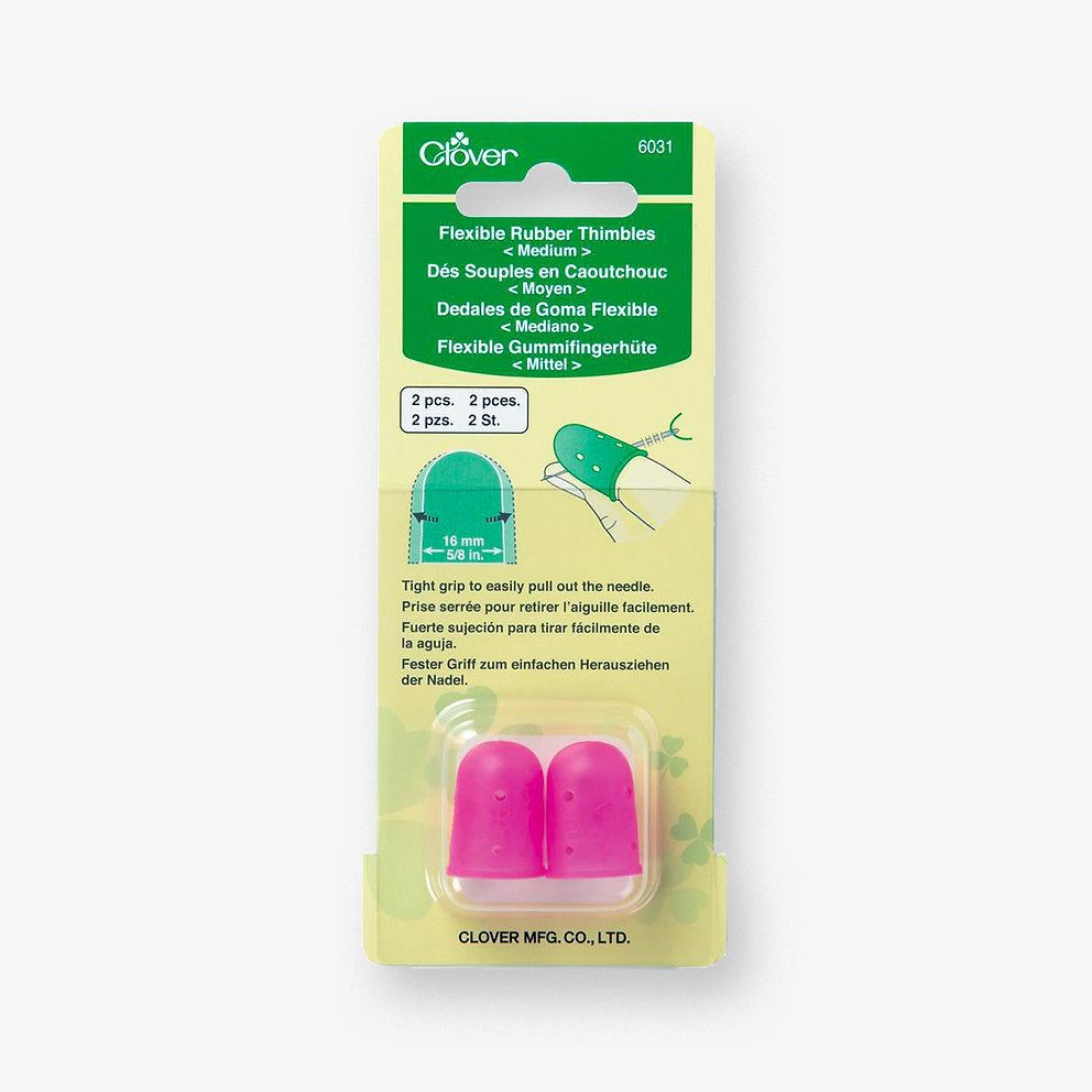Clover Medium Flexible Thimble 6031 - Package with 2 units