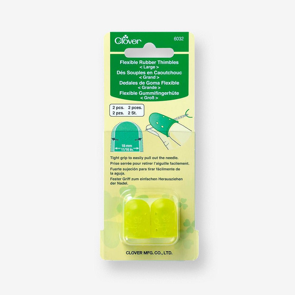 Großer flexibler Fingerhut Clover 6032 – 2er-Pack