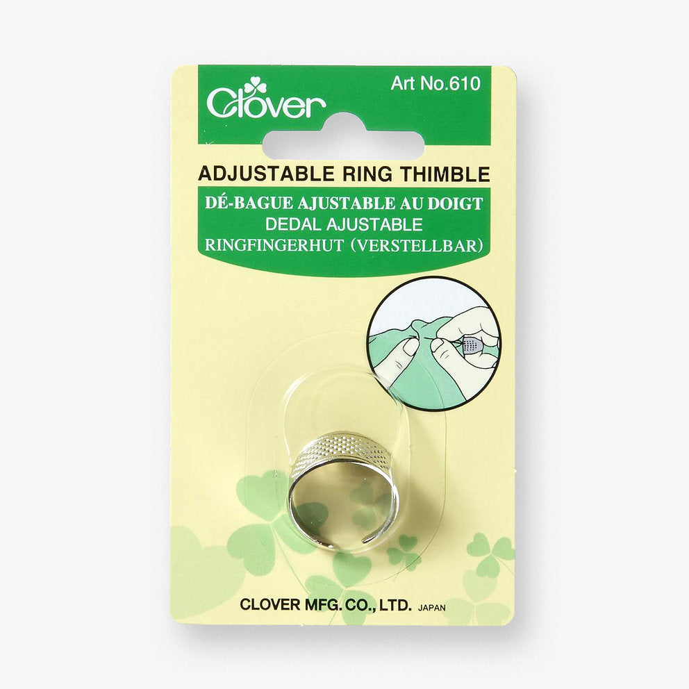 Dedal Anillo Ajustable de Clover 610 - Facilidad en Confección y Manualidades