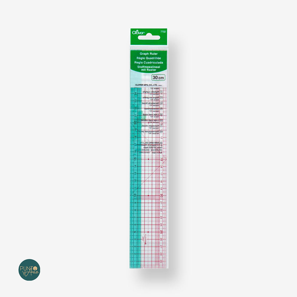 Clover 7702 Grid Ruler - 30 cm: Versatile Tool for Design and Measurement