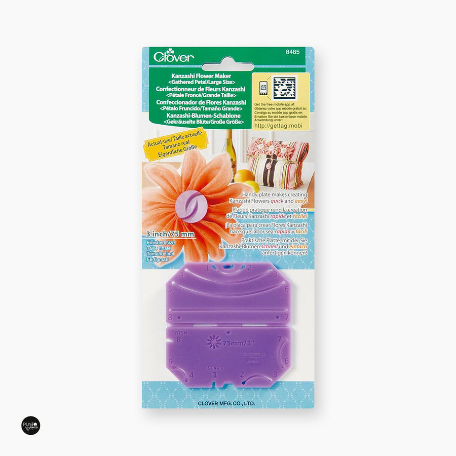Plantilla para hacer flores Kanzashi Clover 8485 de 3 pulgadas