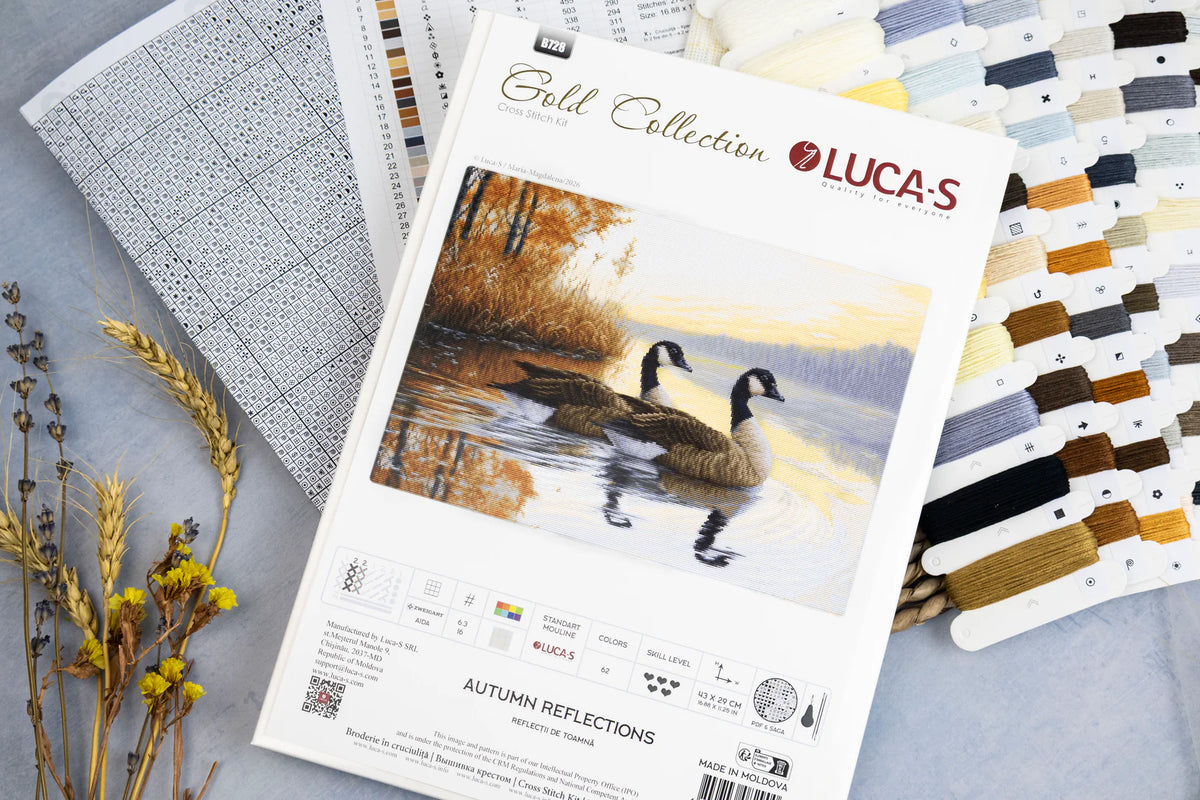 Kreuzstich-Set Luca-S GOLD “Autumn Reflections” B728
