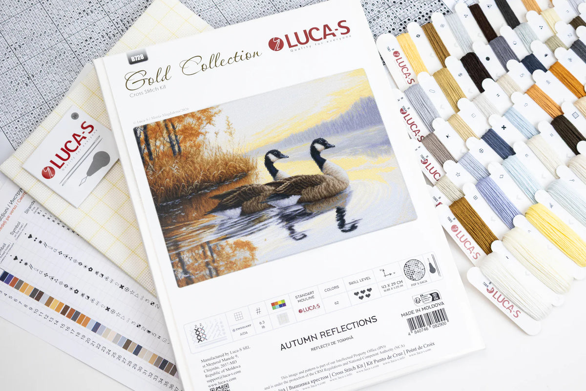 Kreuzstich-Set Luca-S GOLD “Autumn Reflections” B728