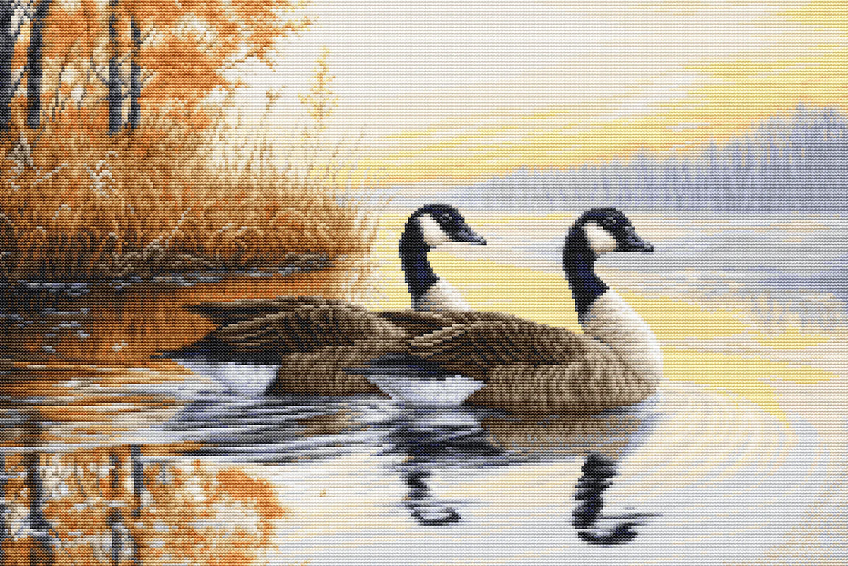 Kreuzstich-Set Luca-S GOLD “Autumn Reflections” B728