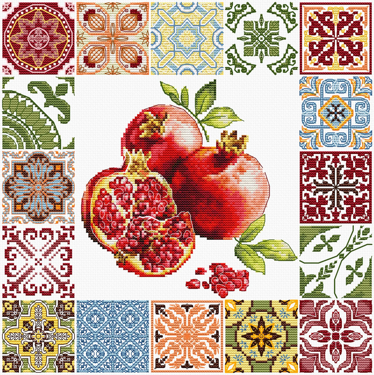 Kreuzstich-Set Luca-S “Mosaic – Heart of the Pomegranate” B7058