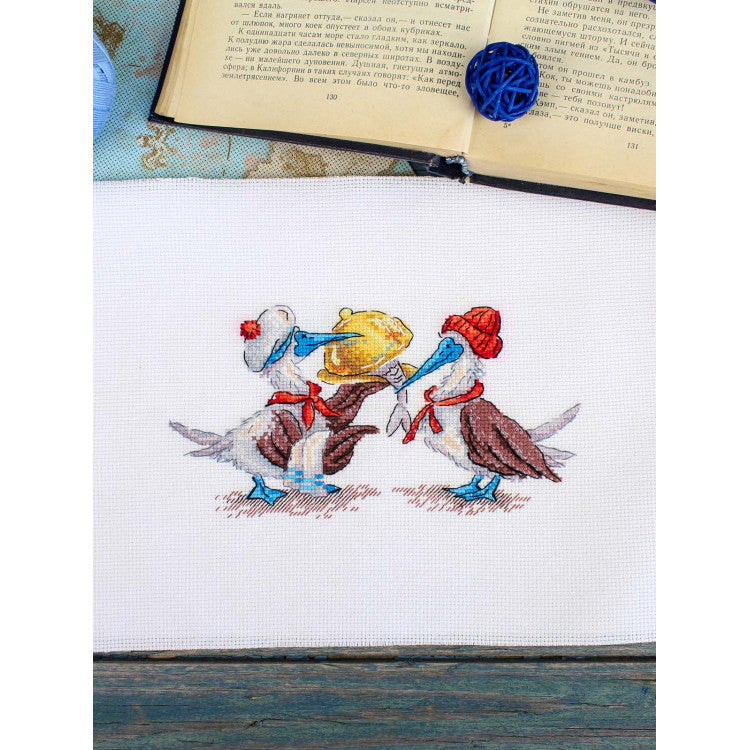 Vista adicional de Kit de punto de cruz MP Studia SNV-898 – Almuerzo de pescado 9x17 cm