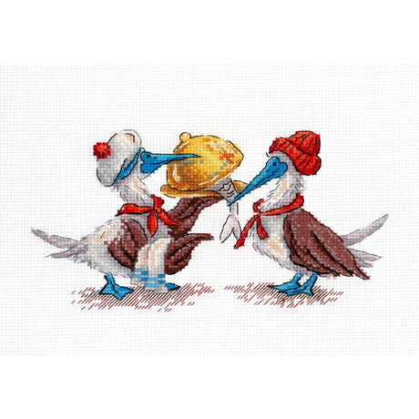 Kit de punto de cruz Almuerzo de pescado MP Studia SNV-898