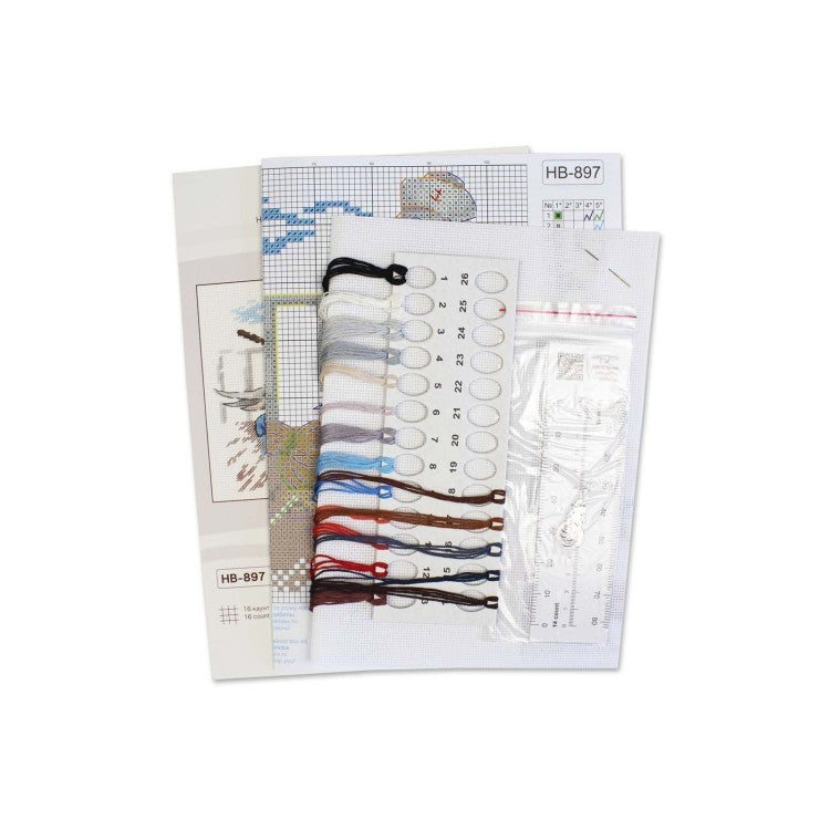 Vista adicional de Kit de punto de cruz MP Studia SNV-897 – ¡A limpiar! 12x17 cm