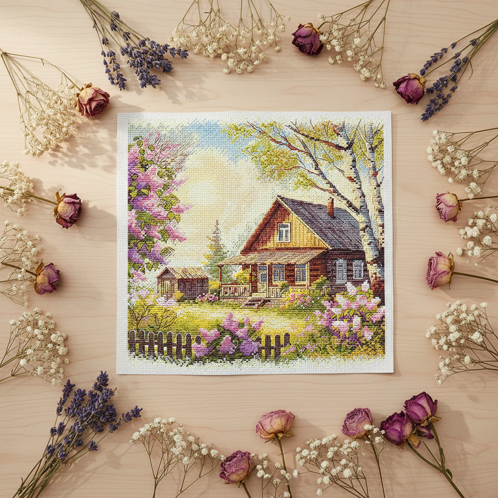 Kit de punto de cruz El aroma de las lilas – Andriana SANA-12