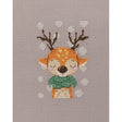 Kit de punto de cruz KLART Deer in a Scarf KL8-562 Ciervo con bufanda
