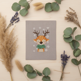 KLART Cross Stitch Kit “Deer in a Scarf” KL8-562 – Deer with scarf