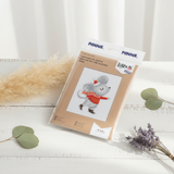 Kit de point de croix KLART « Souris sur la patinoire » KL8-558 – Souris patinant