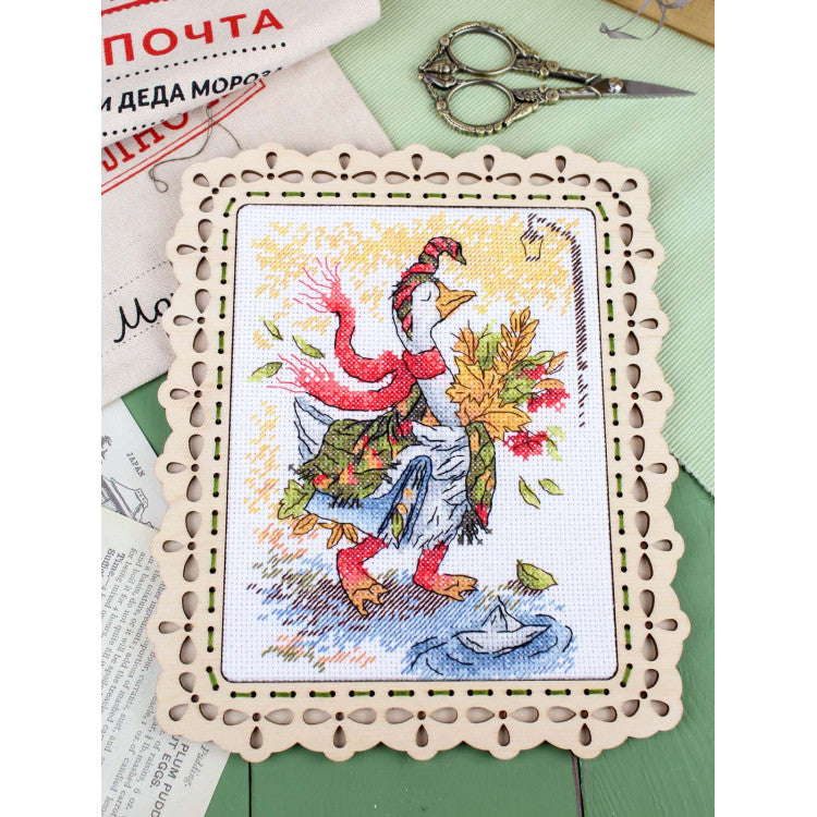 Vista adicional de Kit de punto de cruz MP Studia SM-795 – Paseo de otoño 18x13 cm