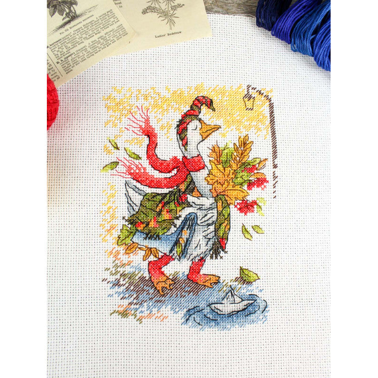 Vista adicional de Kit de punto de cruz MP Studia SM-795 – Paseo de otoño 18x13 cm