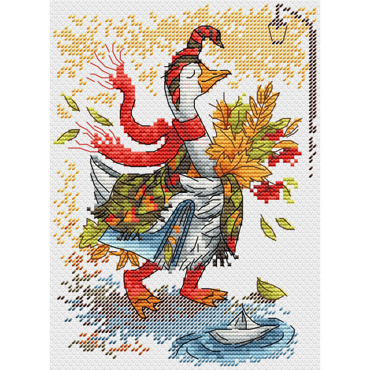 Kit de punto de cruz MP Studia SM-795 – Paseo de otoño 18x13 cm
