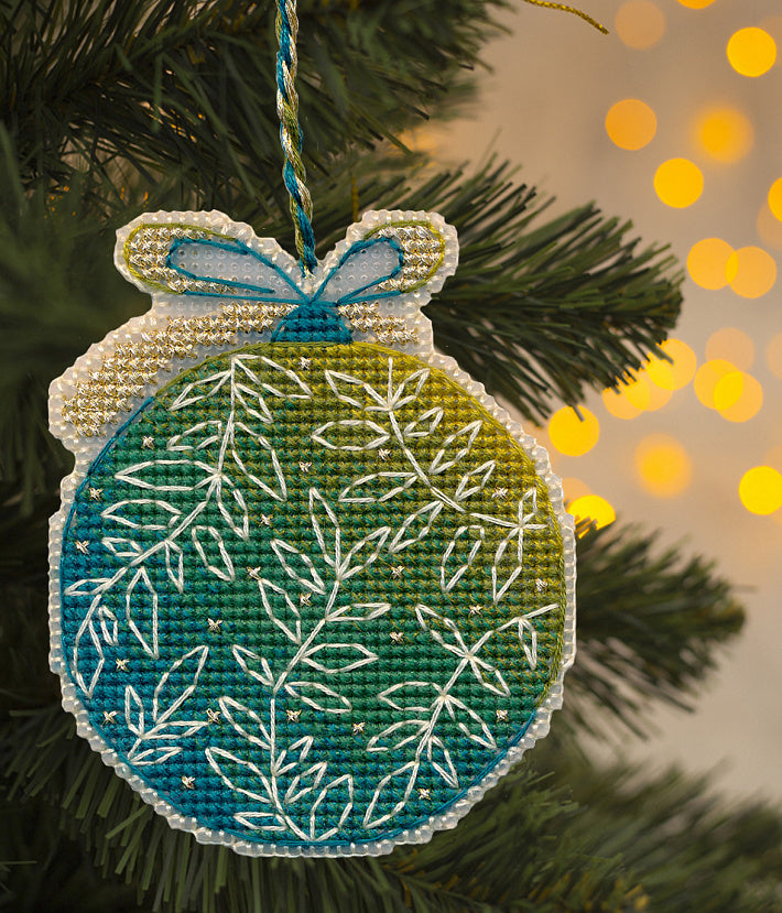 Vista adicional de Kit de punto de cruz Oven S1694 – Christmas Tree Decoration / Green Ball / Adorno navideño para árbol