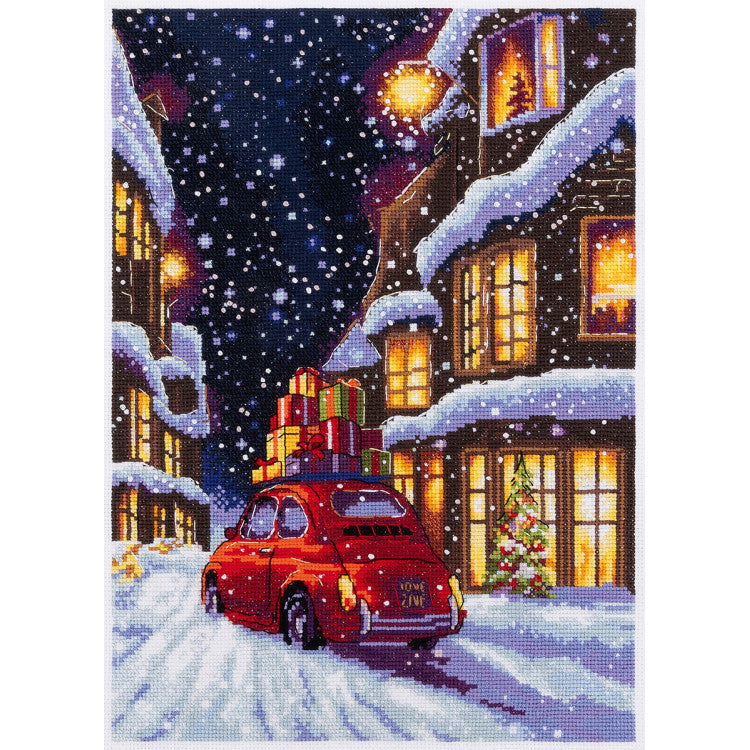 Kit de punto de cruz PANNA Christmas Street PPR-7497 Calle navideña