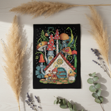 Kit de punto de cruz PANNA “Mushroom House” PVS-7321 – Casa de setas en Aida negra