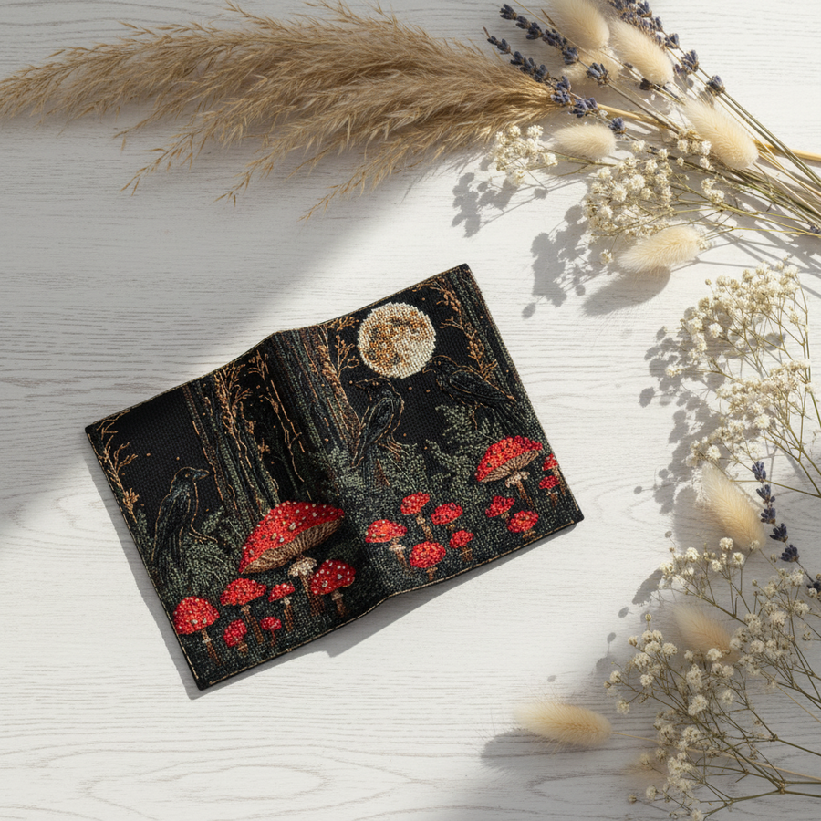 Kreuzstich-Set PANNA “Passport Cover – Full Moon” POP-7530 | Bestickte Reisepasshülle