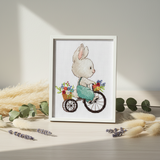 Kit de punto de cruz KLART “Conejito en bicicleta” KL8-521