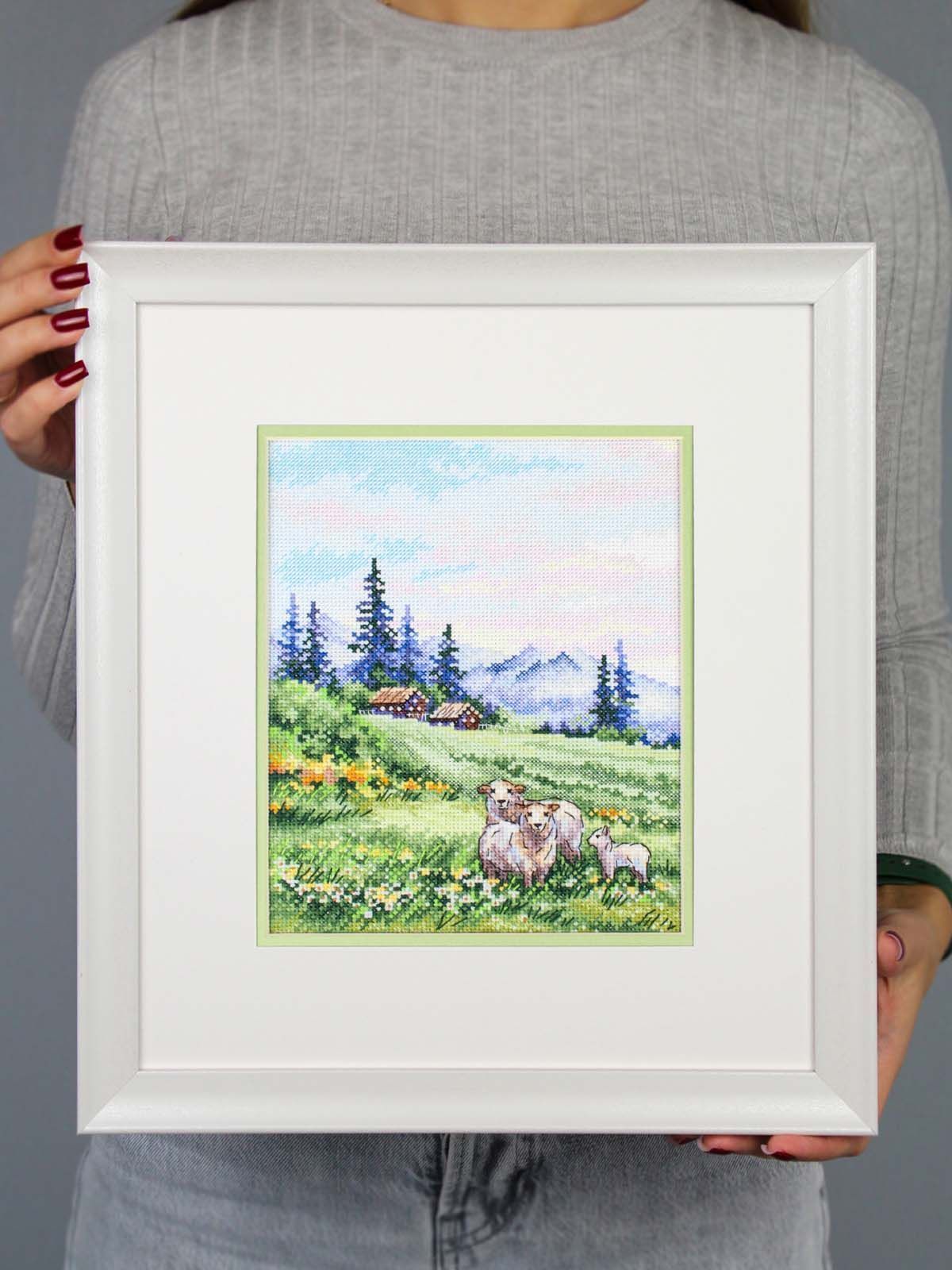 Kit de point de croix MP Studia « Dans les prairies alpines » SNV-935