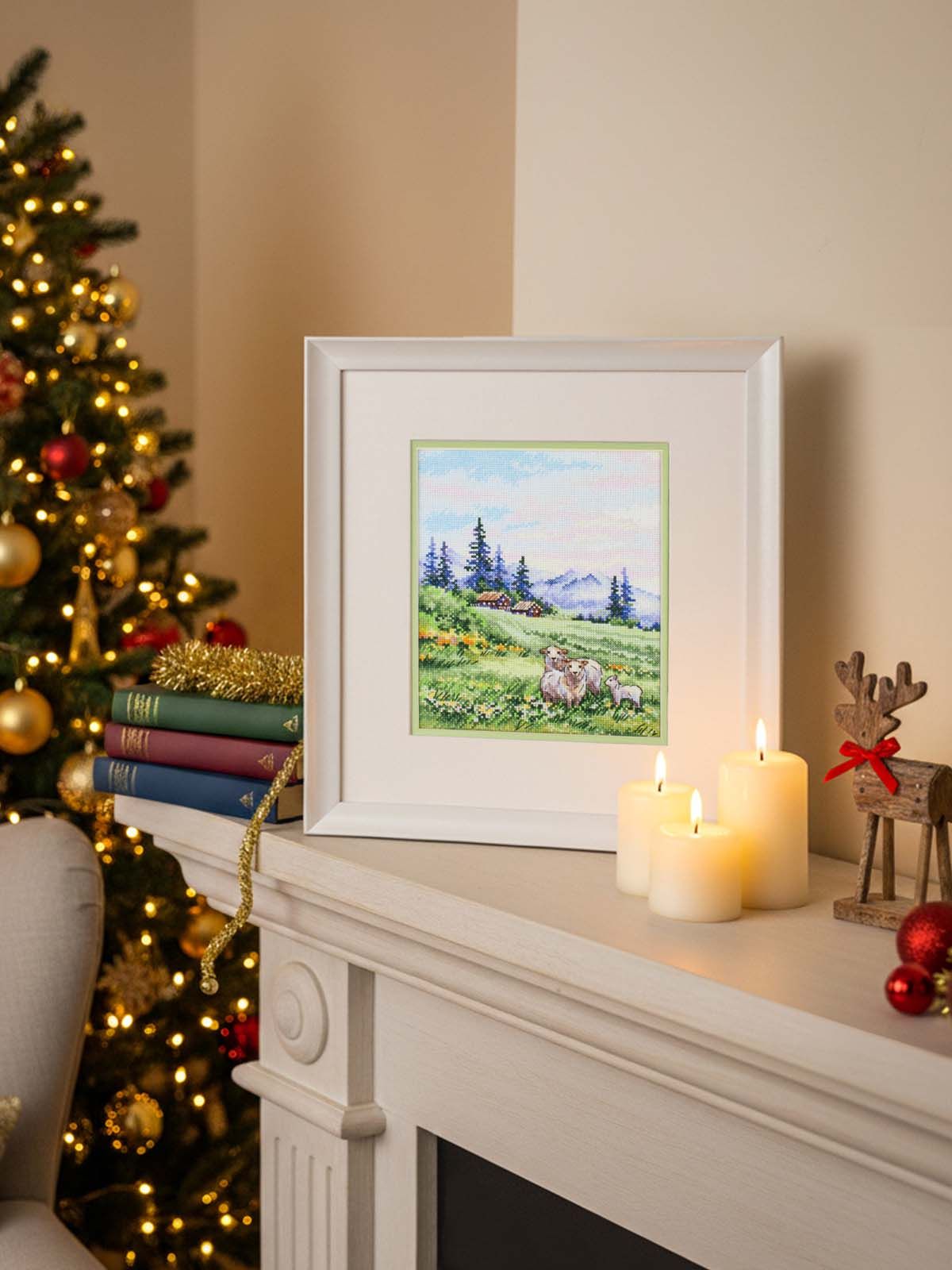 Kit de point de croix MP Studia « Dans les prairies alpines » SNV-935