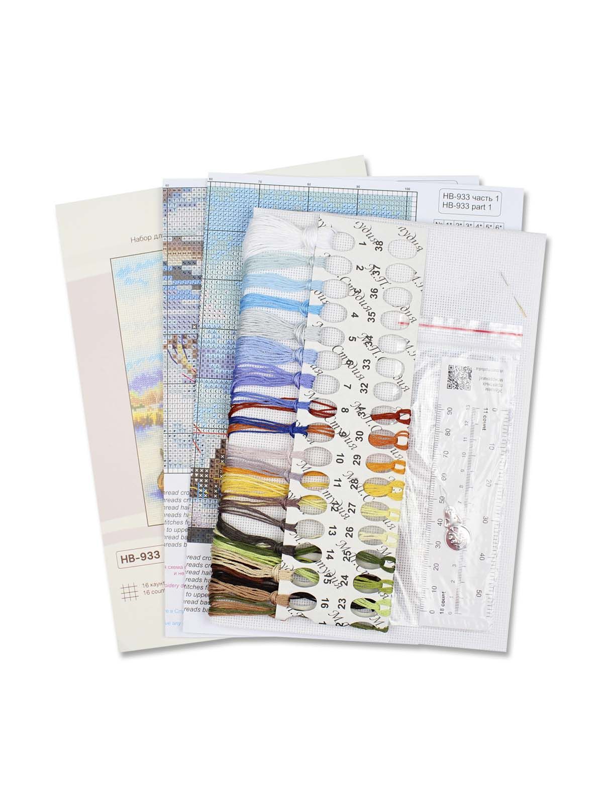 Vista adicional de Kit de punto de cruz MP Studia SNV-933 – Familia pelirroja 20x16 cm