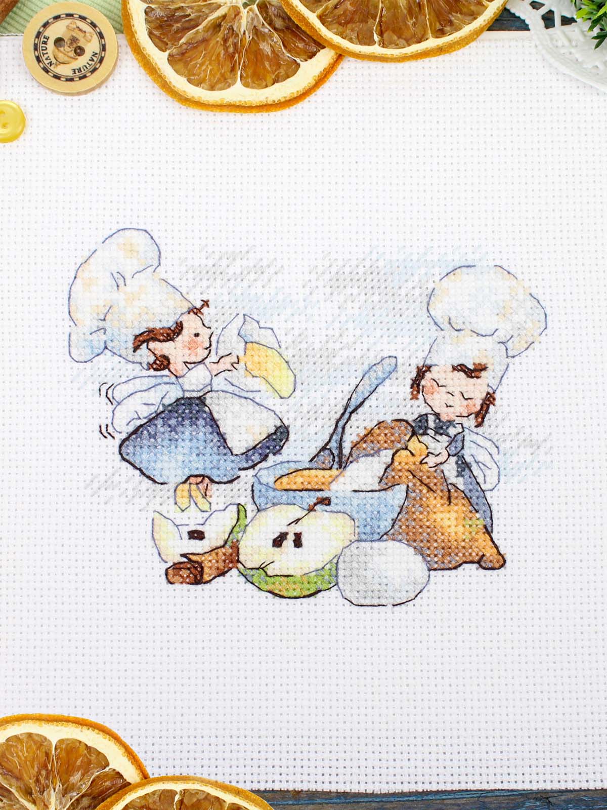 Vista adicional de Kit de punto de cruz MP Studia SM-982 – Chefs expertos 10x13 cm