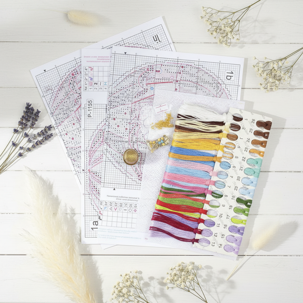 Kit de point de croix MP Studia « Bouquet du ciel » SR-1155