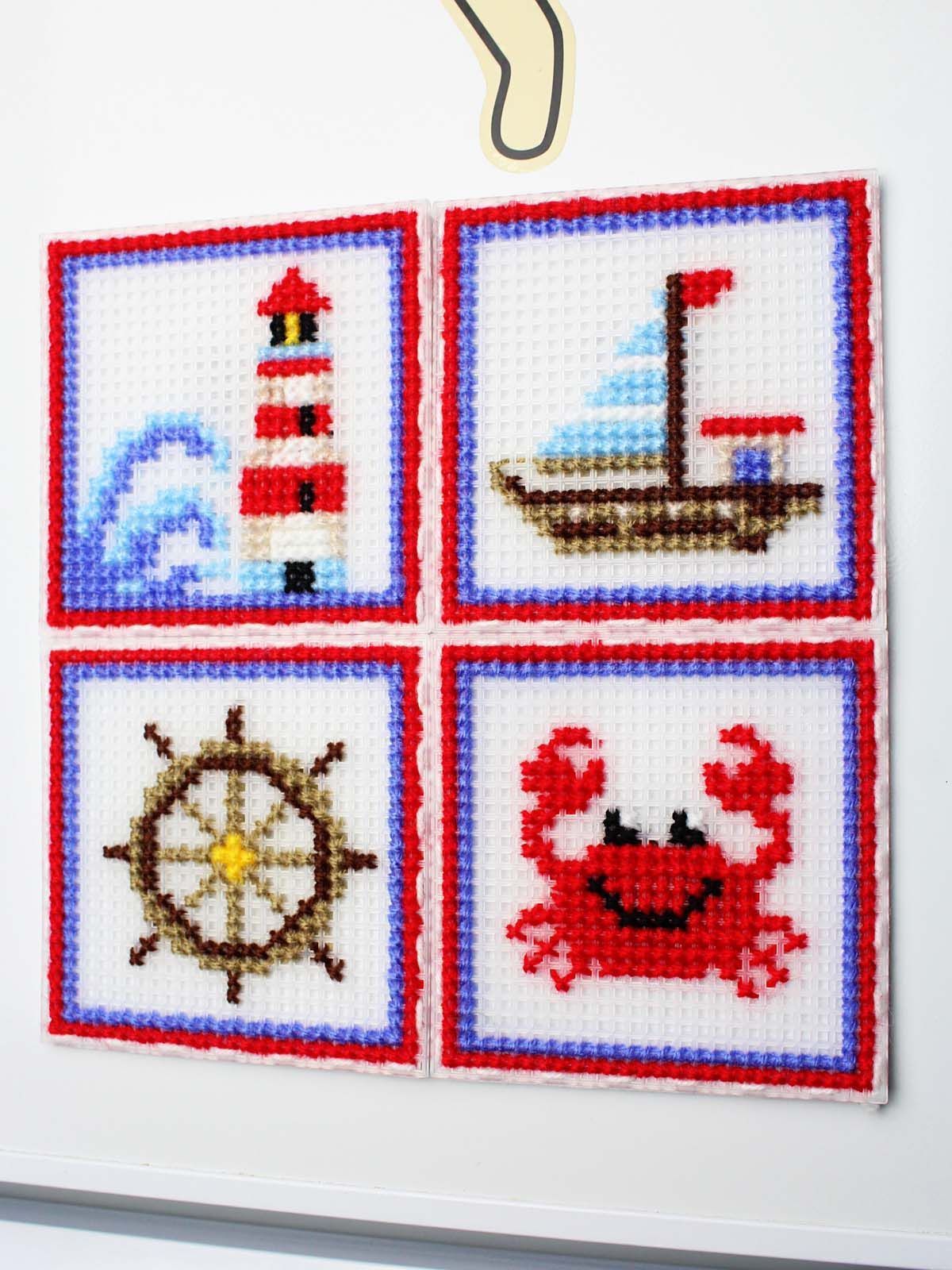 Kit de punto de cruz MP Studia “El mar llama. Set de 4” SN-004