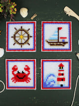 Kit de punto de cruz MP Studia “El mar llama. Set de 4” SN-004