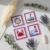 Kit de punto de cruz MP Studia “El mar llama. Set de 4” SN-004