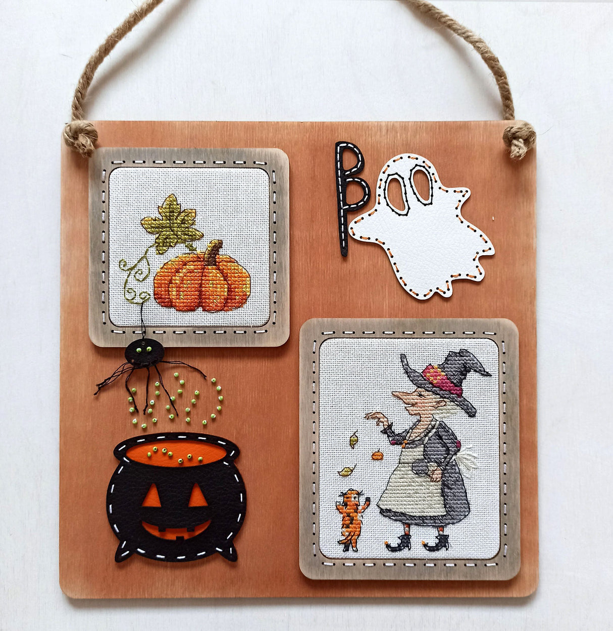 Pumpkin Season Cross Stitch Kit with Wooden Frame - DI-50 NeoCraft