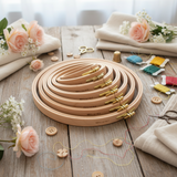 120 cerceaux circulaires en bois Nurge de 24 mm : un compagnon robuste pour une broderie exquise