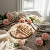 100 Bastidor Circular de Madera 8mm Nurge: Tensión Perfecta y Acabado Natural para tus Proyectos de Bordado