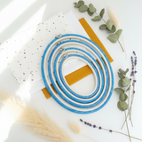 Nurge Oval Flexi Hoop Frame: Charming Blue to Enhance and Display Your Embroidery